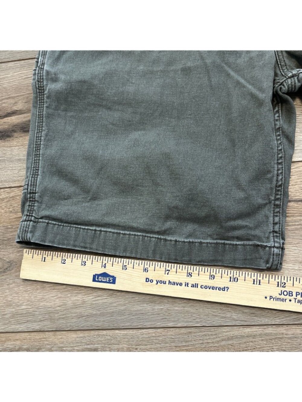 Men's Carhartt Relaxed Fit Khaki Shorts SZ 42x9 Tarmac Gray Casual 102514-217 - Picture 6 of 12